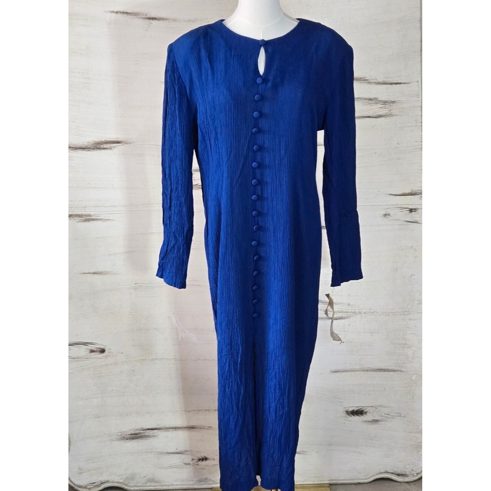 Betsy Lauren Maxi Dress Size 9/10 NWT Royal‎ Blue Keyhole Party Cocktail